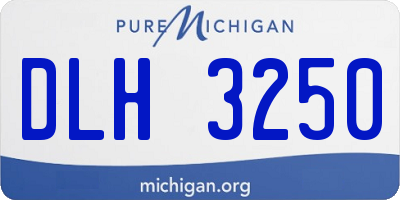 MI license plate DLH3250
