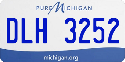 MI license plate DLH3252
