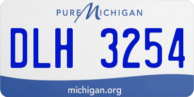 MI license plate DLH3254