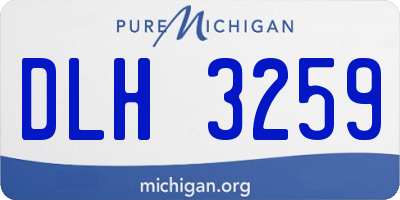 MI license plate DLH3259