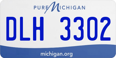MI license plate DLH3302