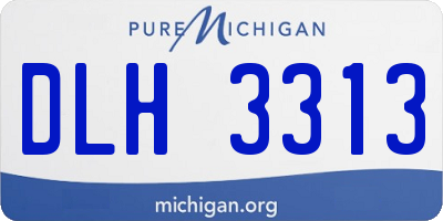 MI license plate DLH3313