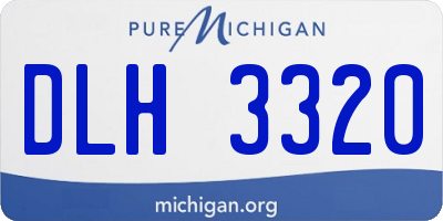 MI license plate DLH3320