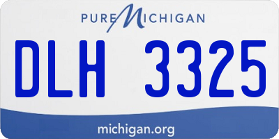 MI license plate DLH3325