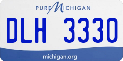 MI license plate DLH3330