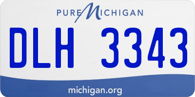 MI license plate DLH3343