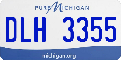 MI license plate DLH3355