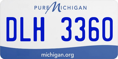 MI license plate DLH3360