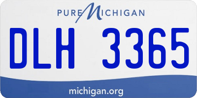 MI license plate DLH3365