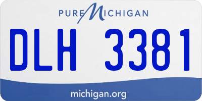MI license plate DLH3381