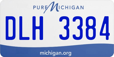 MI license plate DLH3384
