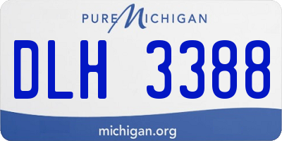 MI license plate DLH3388