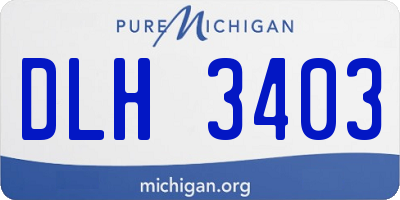 MI license plate DLH3403