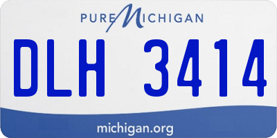 MI license plate DLH3414