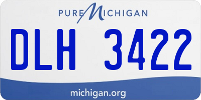 MI license plate DLH3422