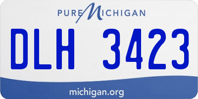 MI license plate DLH3423