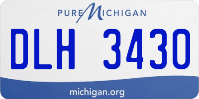 MI license plate DLH3430