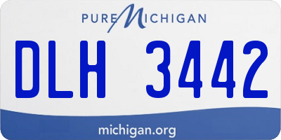 MI license plate DLH3442