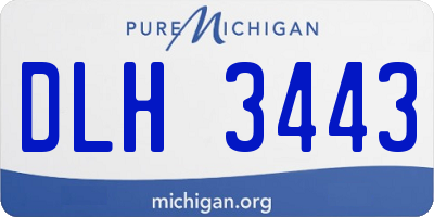 MI license plate DLH3443