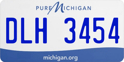 MI license plate DLH3454