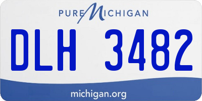 MI license plate DLH3482
