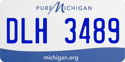 MI license plate DLH3489