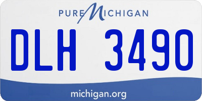 MI license plate DLH3490