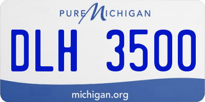 MI license plate DLH3500