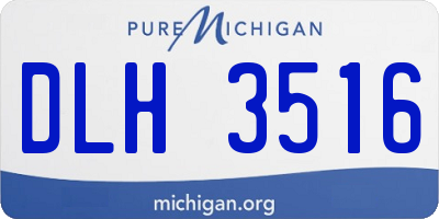 MI license plate DLH3516
