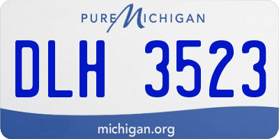 MI license plate DLH3523