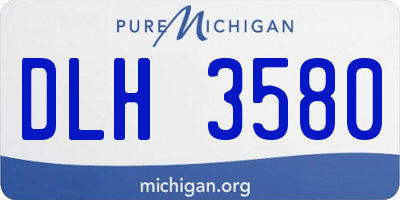 MI license plate DLH3580
