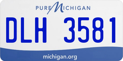 MI license plate DLH3581