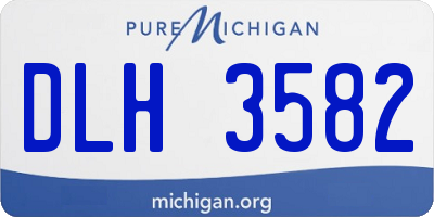 MI license plate DLH3582