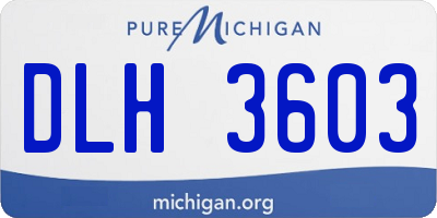 MI license plate DLH3603