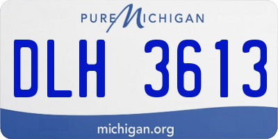 MI license plate DLH3613