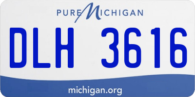 MI license plate DLH3616