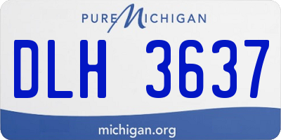 MI license plate DLH3637