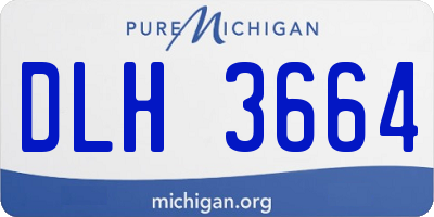 MI license plate DLH3664