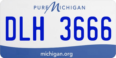 MI license plate DLH3666