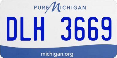 MI license plate DLH3669
