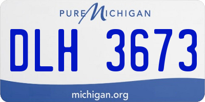 MI license plate DLH3673