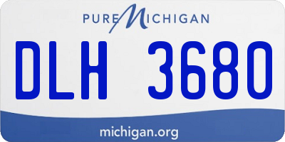 MI license plate DLH3680