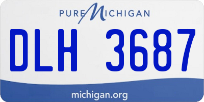 MI license plate DLH3687
