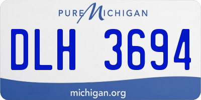 MI license plate DLH3694