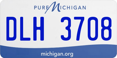 MI license plate DLH3708