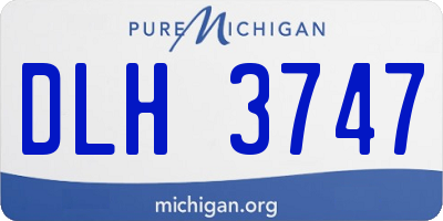 MI license plate DLH3747