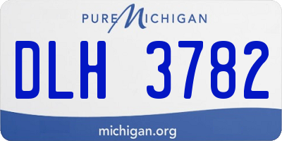 MI license plate DLH3782