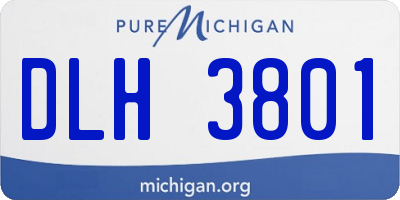 MI license plate DLH3801