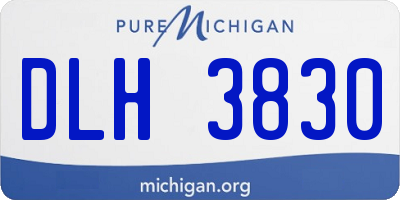 MI license plate DLH3830
