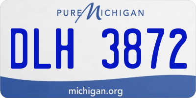 MI license plate DLH3872
